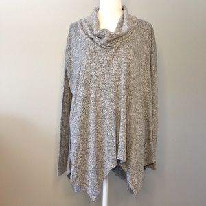 Express Gray Long Sleeve Soft Cowl Neck Sweater